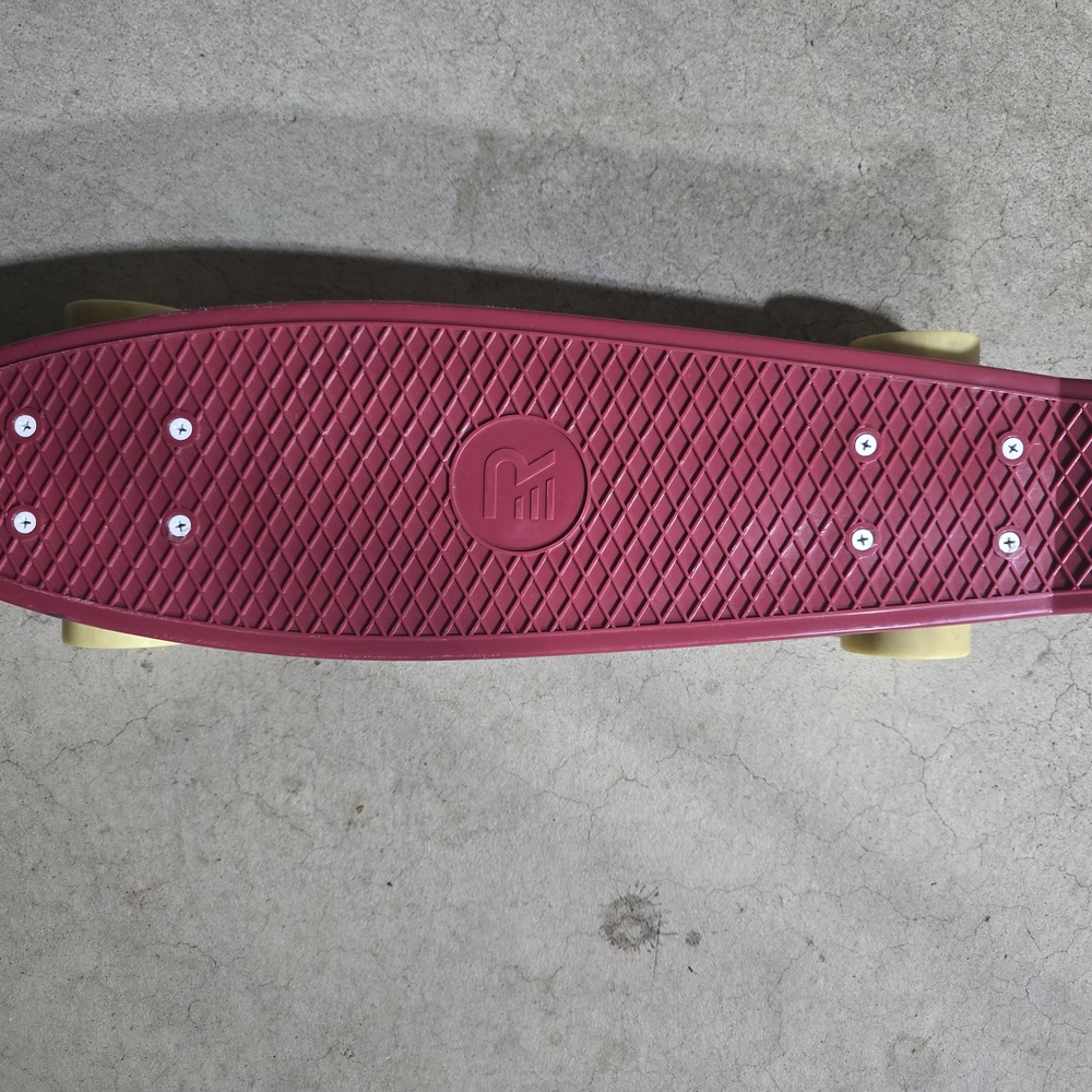 Red Skateboard with Yellow Wheels